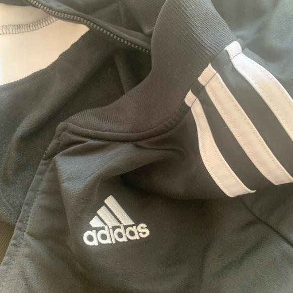 Adidas Black Track Jacket With White Stripes - Picture 3 of 8